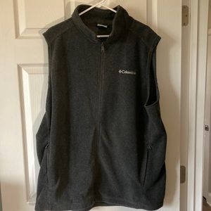 Columbia grey polar fleece vest 2XT